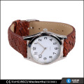 Bracelet en cuir pour femmes marron, montres oem personnalisables